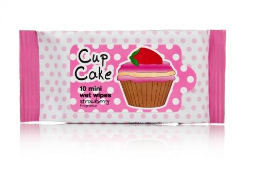 Mini lingettes cupcake à la fraise