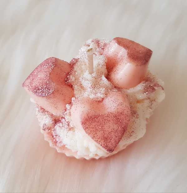 Bougie cupcake coeur