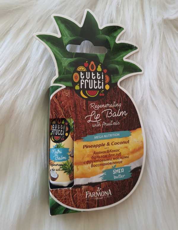 Tutti Frutti - Pineapple & Coconut regenerating lip balm with fruit oils