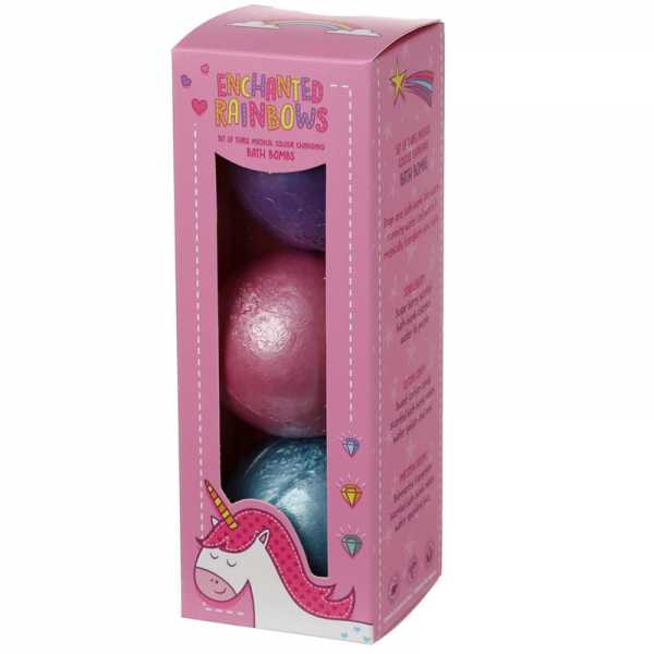 Lot de 3 Boules de Bain Enchanted Rainbow - Licorne