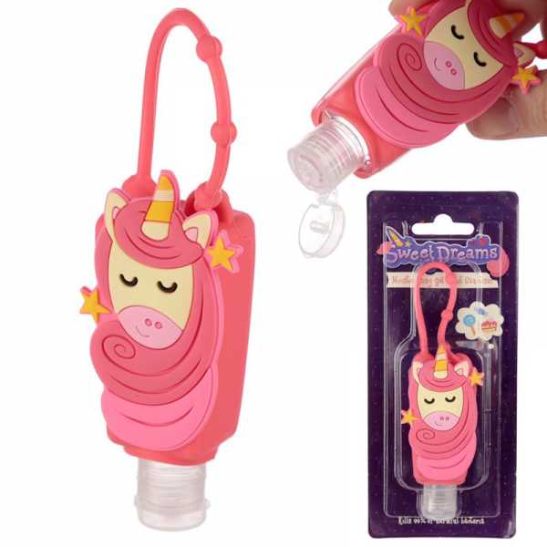 Gel Désinfectant Tube Silicone pour Mains Sweet Dreams-Licorne