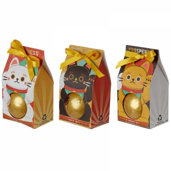 Boule de Bain dans Emballage Cadeau Maneki Neko - Chat Porte-bonheur