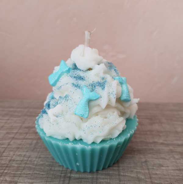 Bougie cupcake mermaid