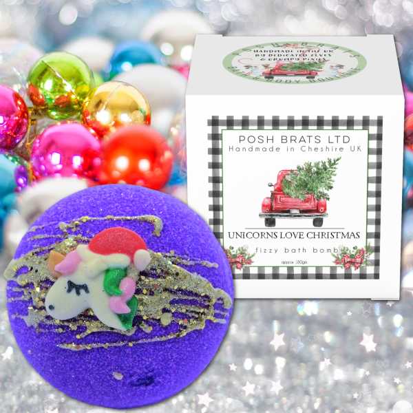 Posh Brats - Bombe de bain Unicorns love Christmas