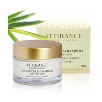 Attirance - Crème de nuit pour le visage bambou pour peau grasse