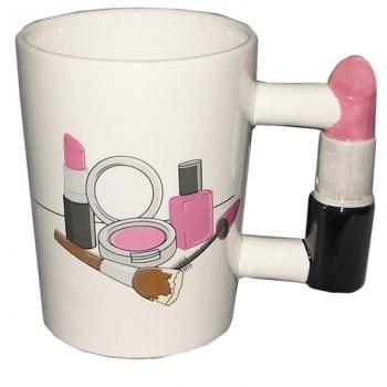 Mug en céramique rouge à lèvres