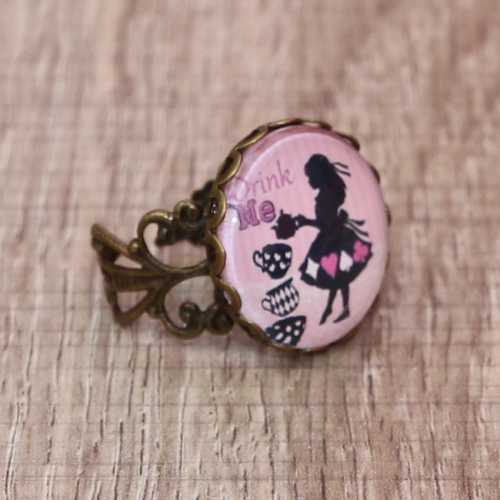 Bague Alice au pays des merveilles "drink me"