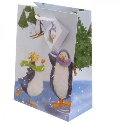 Sac cadeau pingouin