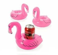 Porte-boisson gonflable flamant rose