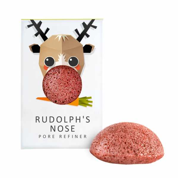 Eponge Konjac "nez de Rudolph"