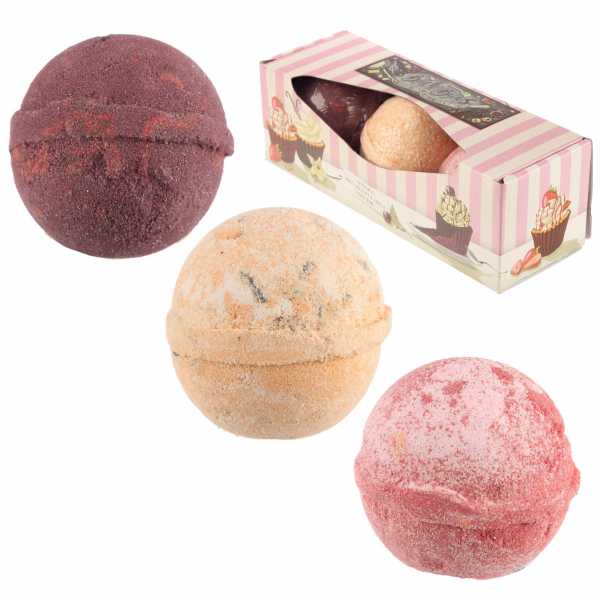 Coffret de 3 bombes de bain cupcake