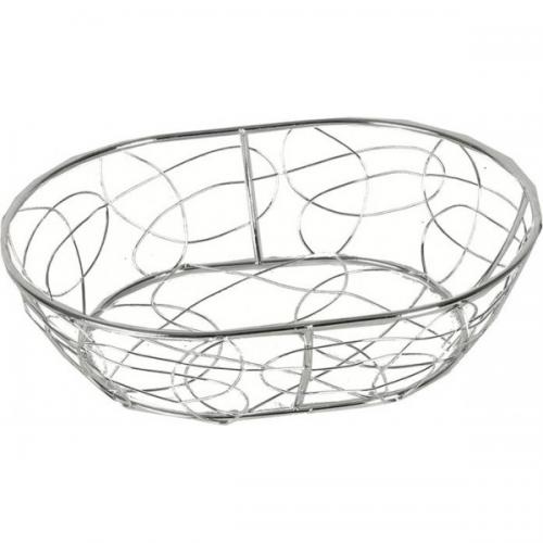 Panier cadeau oval argent