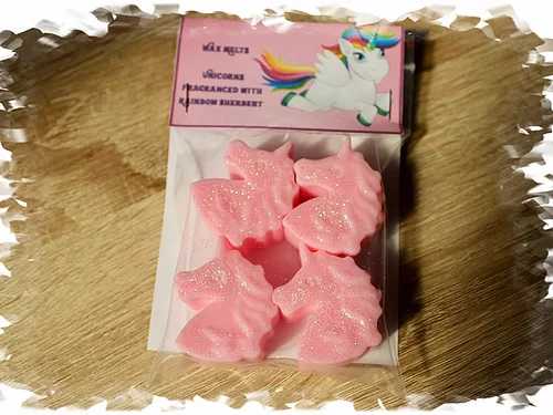 Quatre fondants parfumés licorne