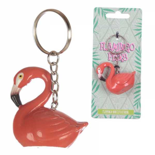 Porte - clés flamant rose